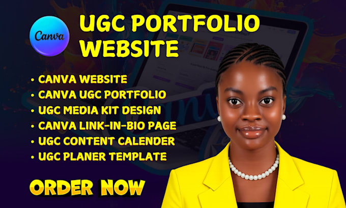 ugc portfolio canva website high converting ugc portfolio design