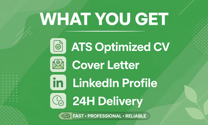 write ats CV, cover letter and linkedin for diaspora