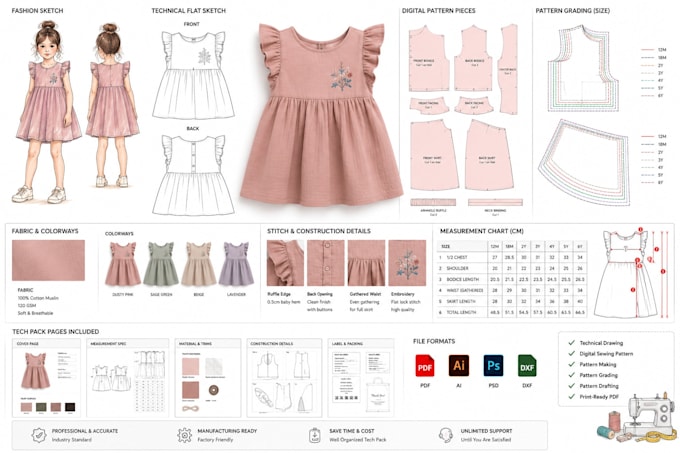 do technical fashion tech pack design clothing tech pack flat sketch tech pack