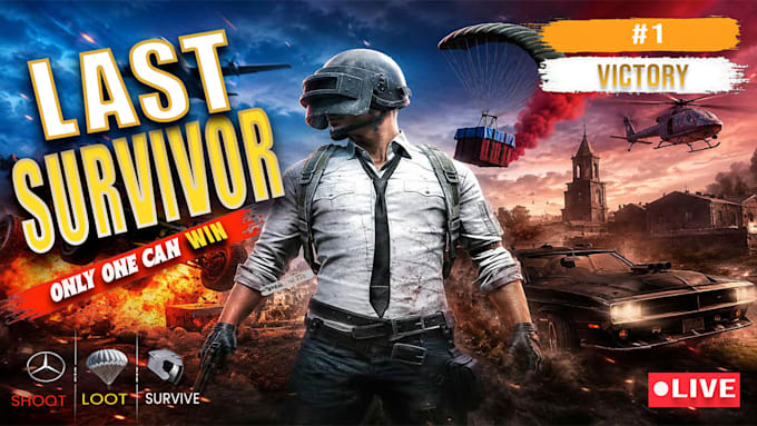 design eye catching gaming thumbnail for youtube and live stream