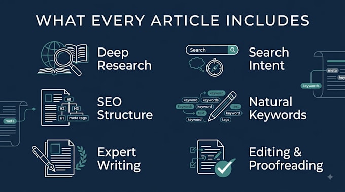 write well researched SEO blog posts and articles