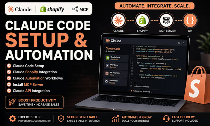 claude code setup claude shopify claude automation install mcp server claude api