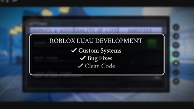 fix, debug, and develop roblox luau scripts and systems