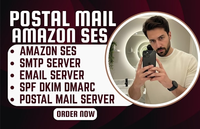 postal mail server setup amazon ses relay spf dkim dmarc deliverability vps