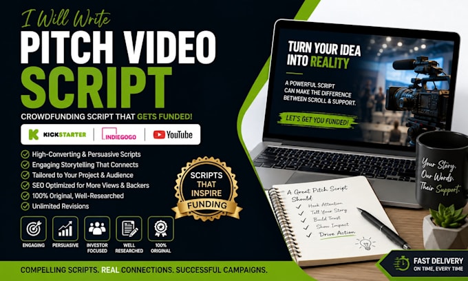 write pitch video script crowdfunding script kickstarter indiegogo video