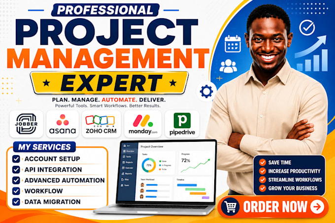 do jobber asana zoho crm monday com integration pipedrive ai automation expert
