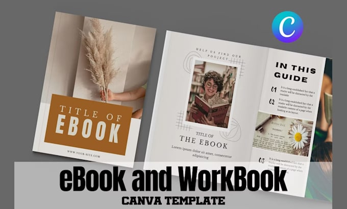 design coaching ebook, editable canva workbook guide or presentation kit coaches