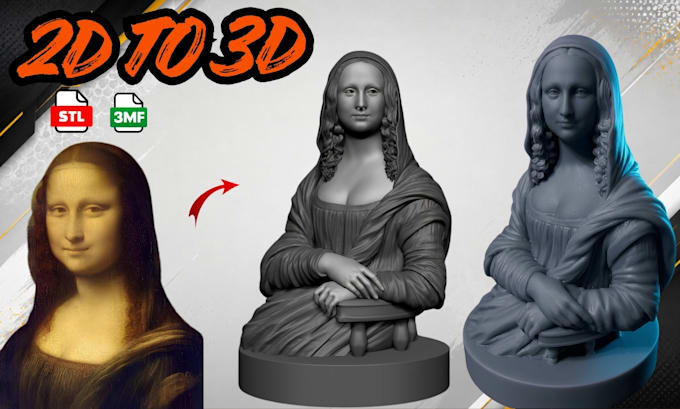 convert 2d image to 3d model figurine character sculpt anime stl file printing