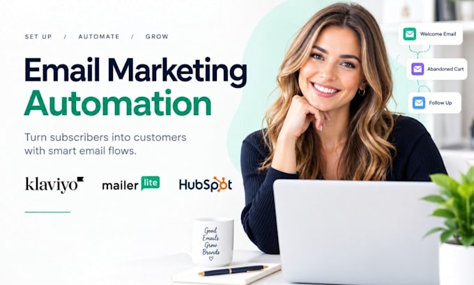 klaviyo, mailerlite email marketing automation, hubspot crm, klaviyo email flows