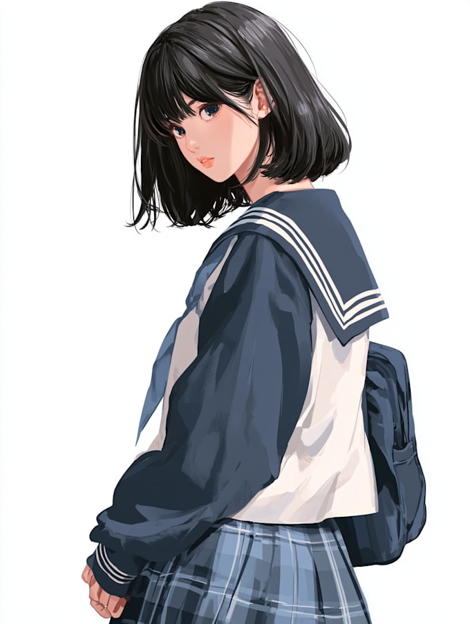 anime character an illustration and anime character