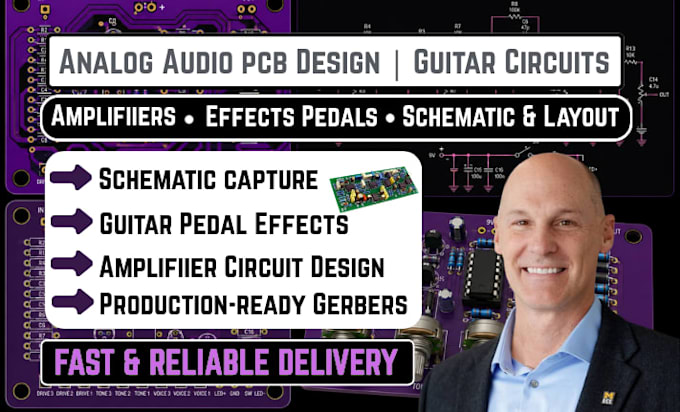 analog audio pcb circuits design amplifier guitar pedal effects schematic layout
