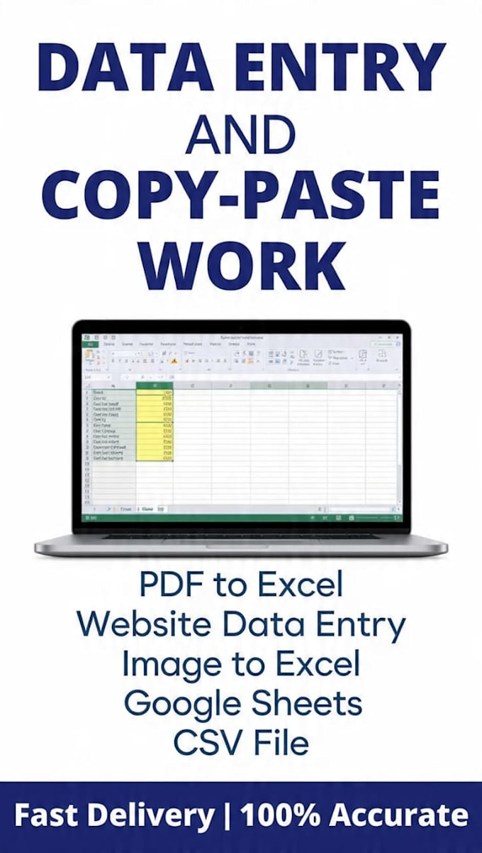 do accurate website data entry and copy paste to excel