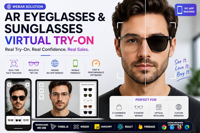 create a webar eyeglasses virtual try on