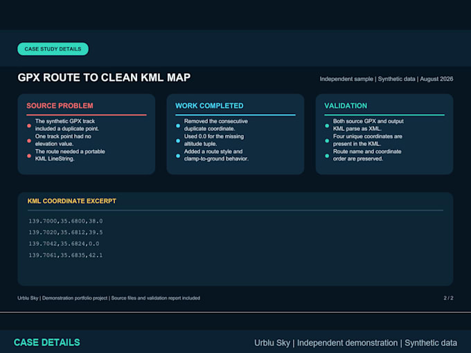 fix gpx and kml files and convert map data