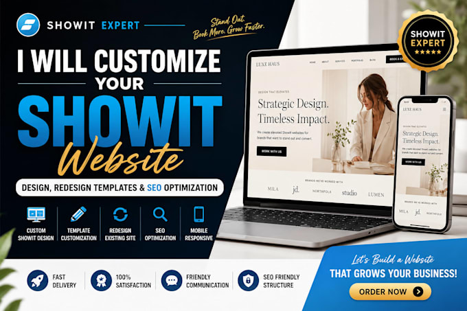 customize your showit website design, redesign template and SEO optimization