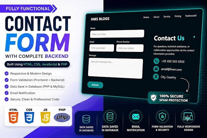 build a dynamic PHP contact form with database