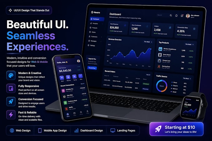 design modern UI UX