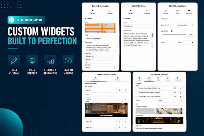 fix elementor issues and create custom elementor widgets