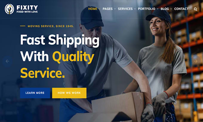 build wix courier website delivery logistics dispatch moving company website