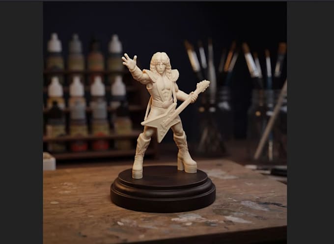 sculpt custom 3d miniature, dnd miniature, tabletop, and printable stl model