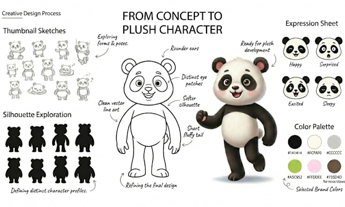 design an original plush toy character or mascot
