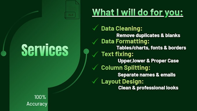 do professional data cleaning and data formatting in excel