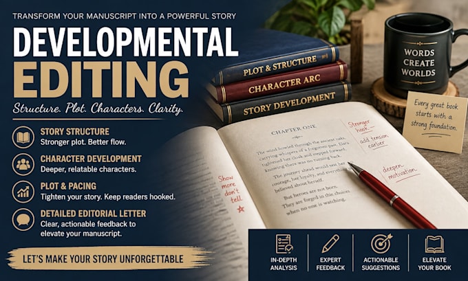 be your developmental book editor for romantasy and dark romance