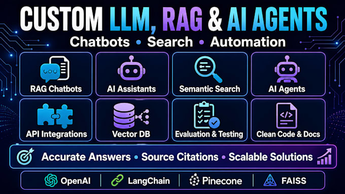 build custom rag chatbots, llm apps and ai agents