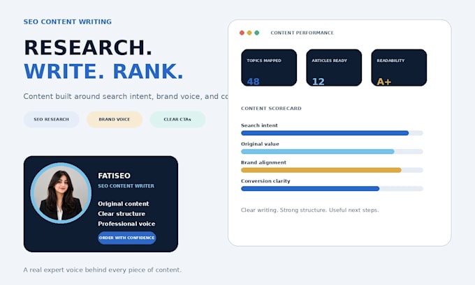 write professional SEO content