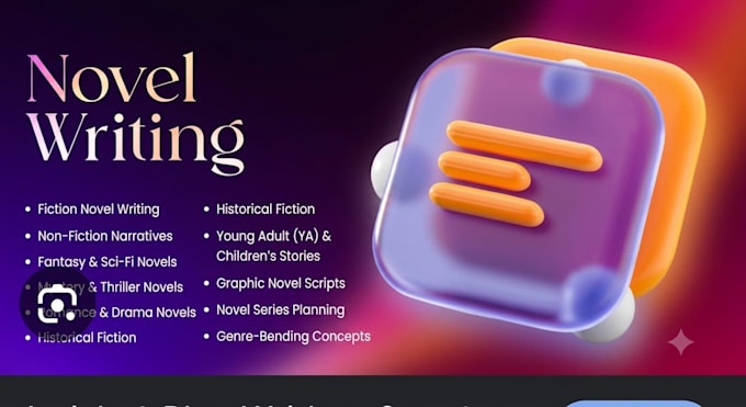 be your creative fiction writer or novel ghostwriter