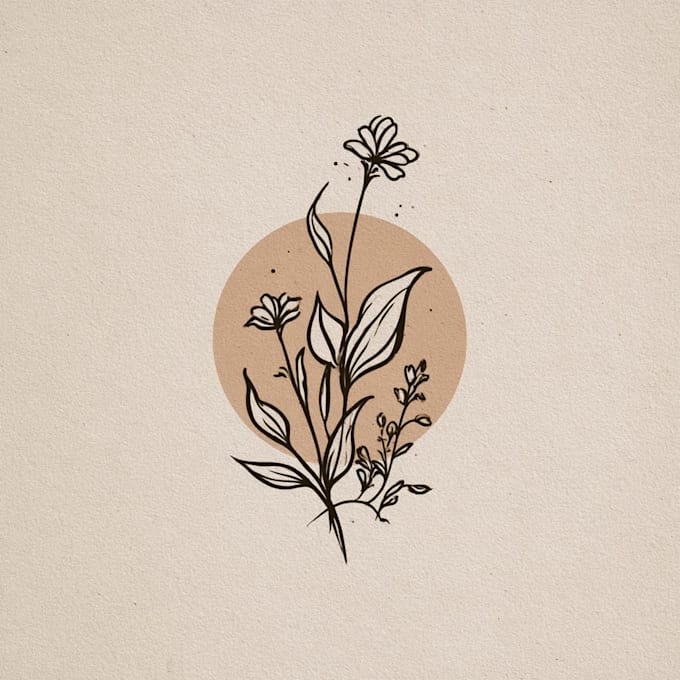 design a unique botanical boho logo