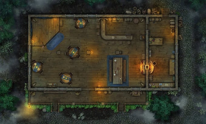 create tabletop dnd battle map board game map rpg map fantasy map illustration