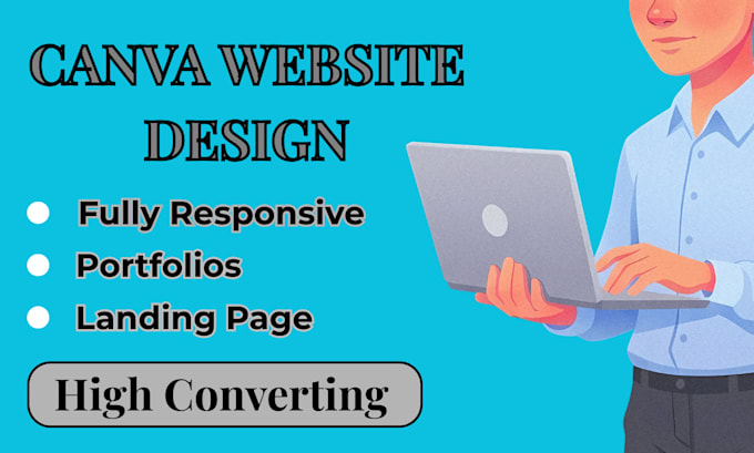 do canva website, landing page, portfolio website, business website, web design