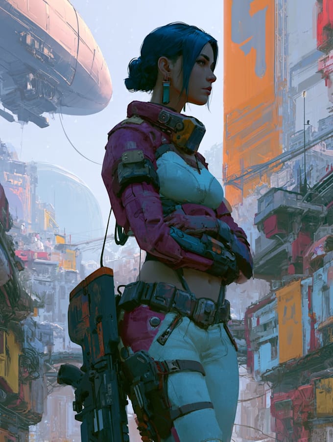 sci fi character illustration or sci fi character