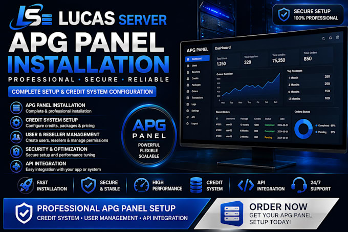 setup professional apg, panel installation, credit setup