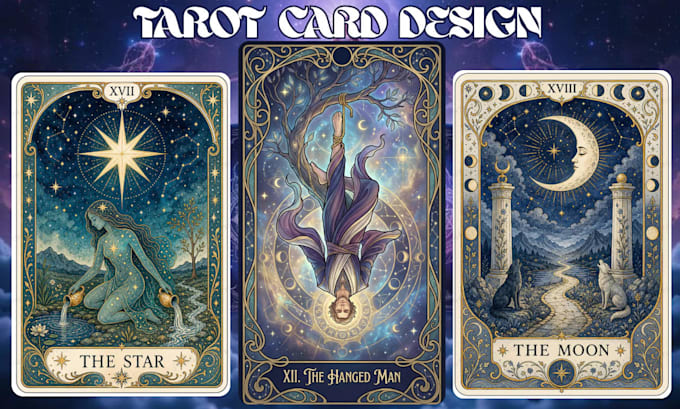 create tarot card deck, oracle card deck, affirmation cards, card deck design