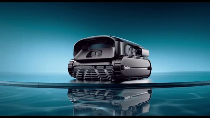 create 3d water filter animation and 3d industrial product ads video