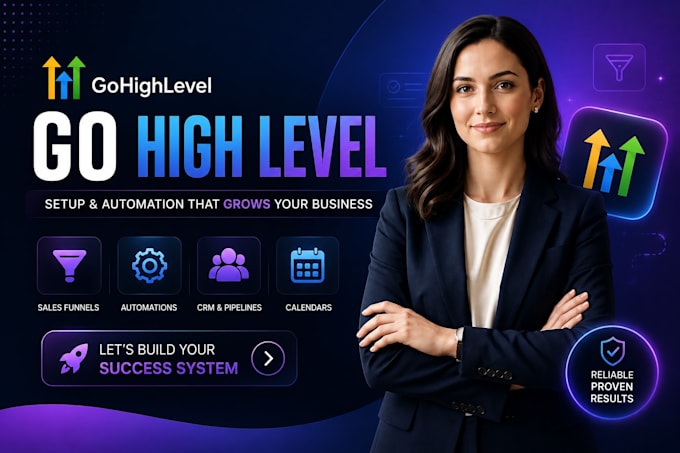 build gohighlevel CRM, sales funnels and automation workflows