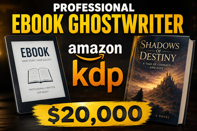 ghostwrite and proofread your KDP ebook or book