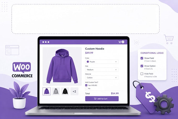 add custom woocommerce product options with conditional pricing logic