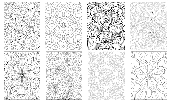 design unique mandala coloring book pages for KDP