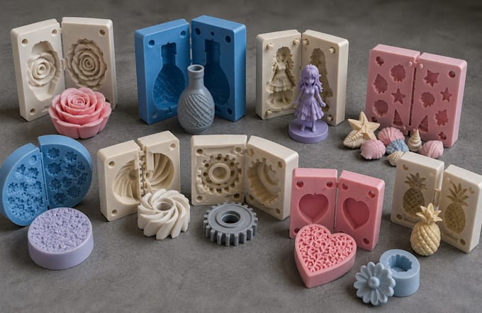 3d silicone mold design mold cad stl model for casting and 3d printing