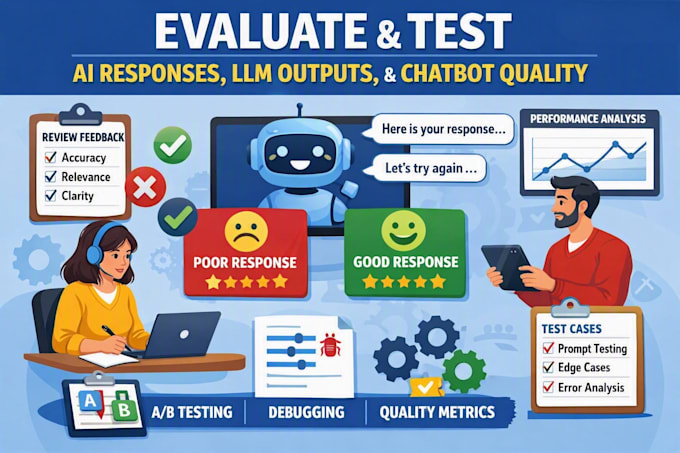 evaluate and test ai responses, llm outputs, and chatbot quality