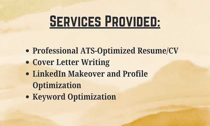 provide expert ats resume writing and editing