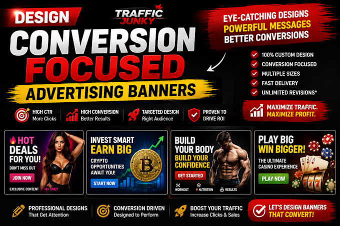 design conversion focused traffic junky advertising banners