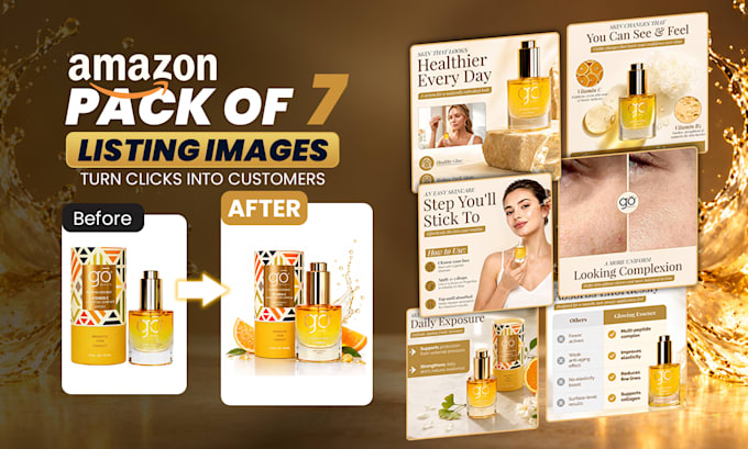 design amazon product images and listing infographics