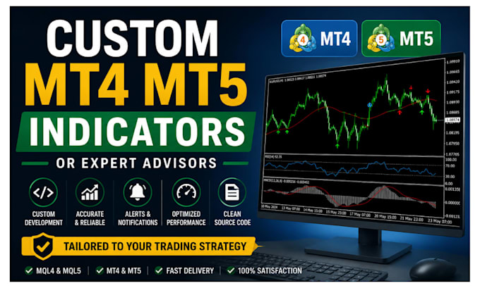 develop custom mt4 mt5 indicator or expert advisor in mql4 mql5