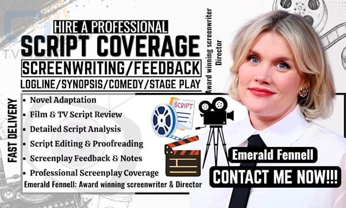 provide screenplay script coverage, feedback, story analysis, and detailed notes