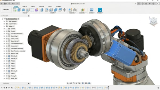 create fusion 360 cad models, engineering and mechanical designs