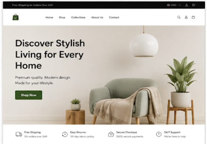 design a professional shopify store